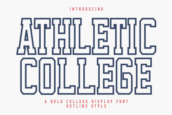Athletic College Outline Font