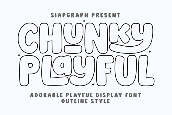 Chunky Playful Outline Font