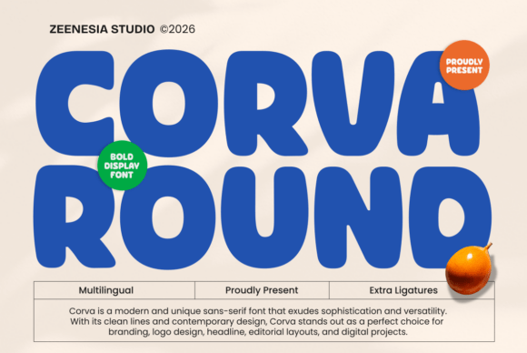 Corva Round: A Font for Polished Branding