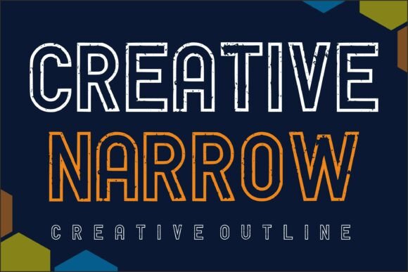 Creative Narrow Font for Bold Design