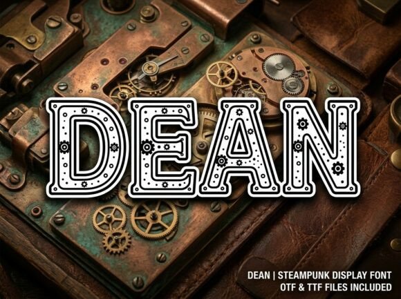 Dean Font: Bold and Steampunk