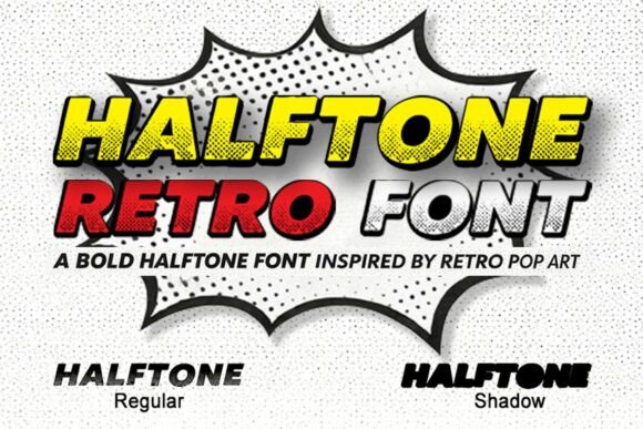 Halftone Retro Font