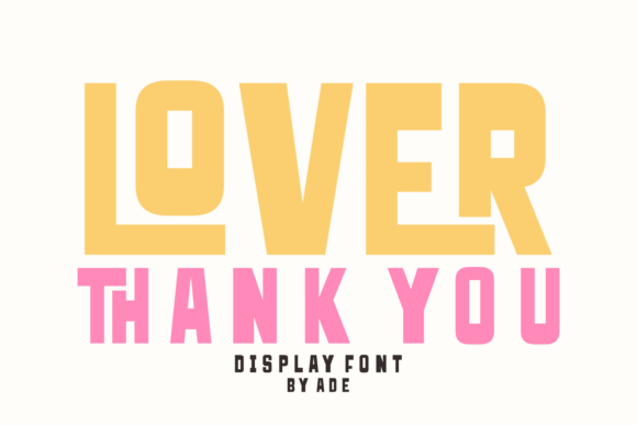 Lover Thank You Font