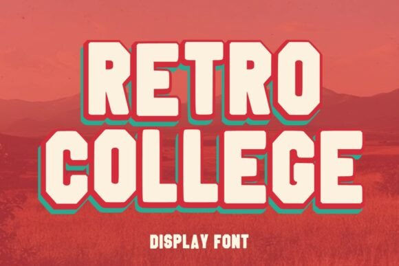 Retro Collage: Bold Vintage Font for Creative Projects